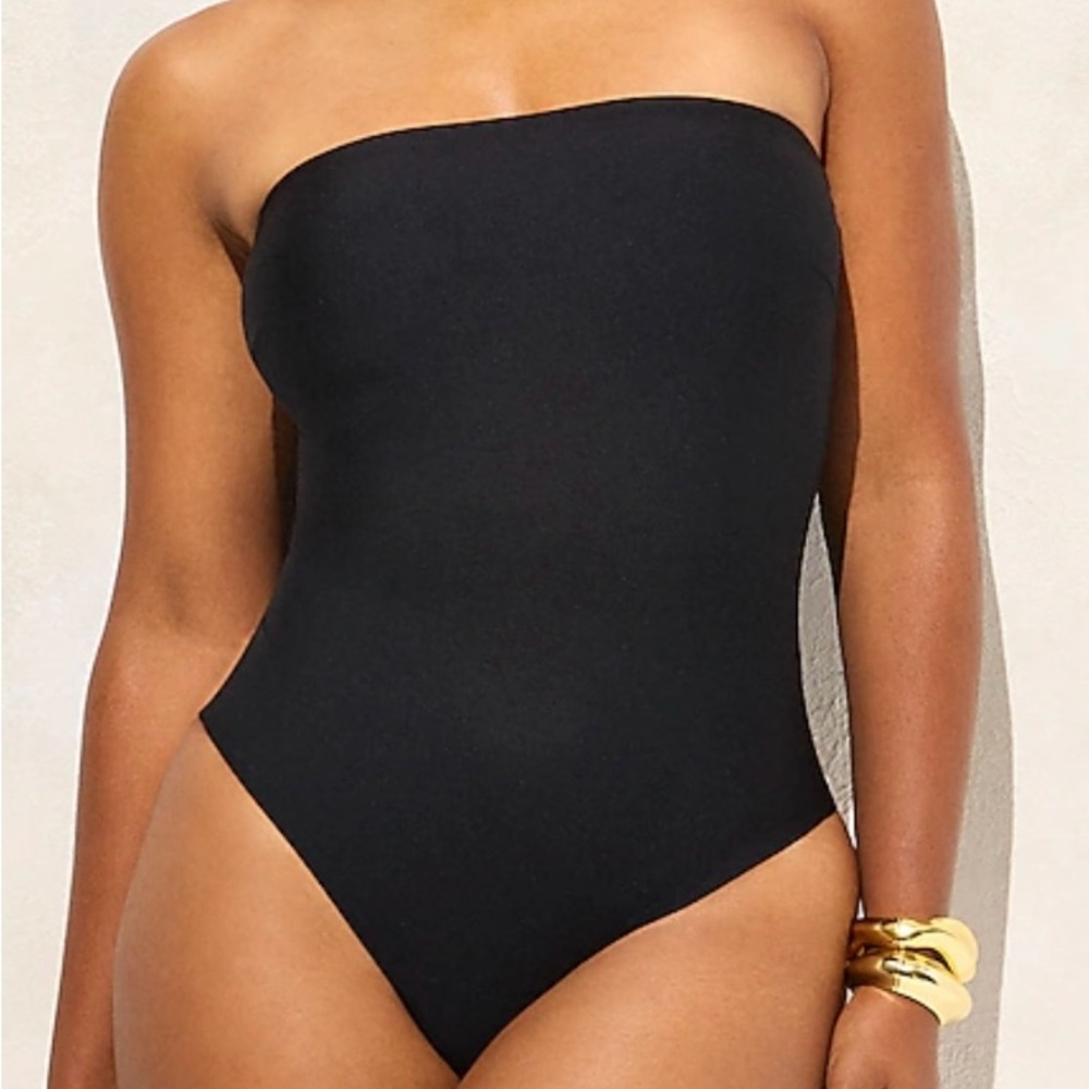 J. Crew Black One-Piece Swimsuit Sleek Minimalist Design
